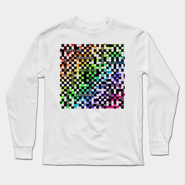 Checkers rainbow Long Sleeve T-Shirt by EwwGerms